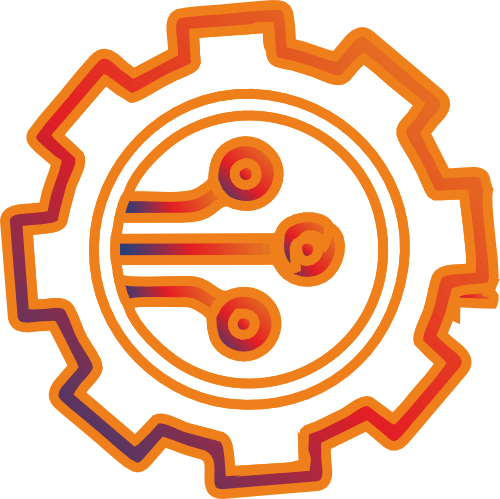 A digital gradient icon often used to represent concepts like automation, digital transformation, or technology